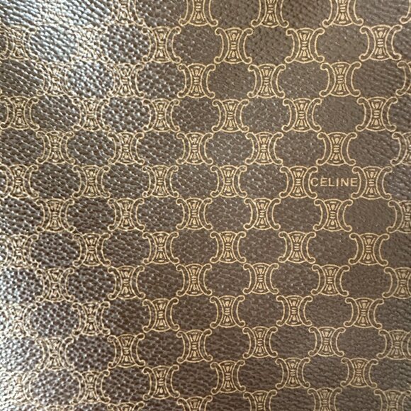 Authentic Celine Paris  Flat Tote Brown Macadam Coated Canvas, EUC - Picture 5 of 13